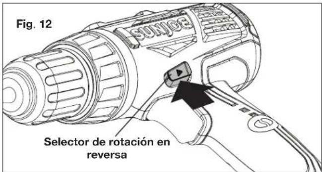 Sun Joe 24VDDLTE - Selección de dirección de rotación - 2