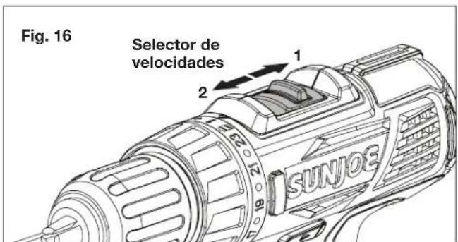 Sun Joe 24VDDLTE - Selección de velocidad - 1