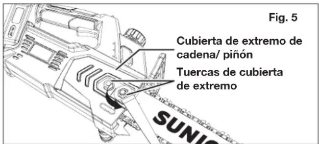 Sun Joe 24V10CSCT - Ajuste de tensión de cadena - 2
