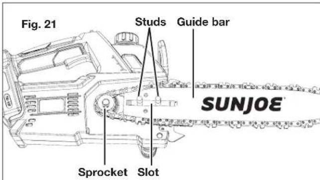 Sun Joe 24V10CSCT - Replacing the Guide Bar and Chain - 5
