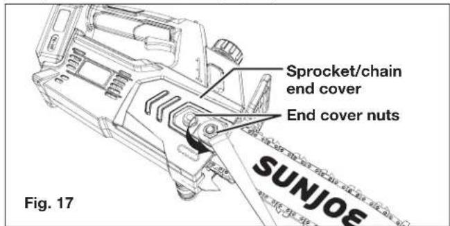 Sun Joe 24V10CSCT - Replacing the Guide Bar and Chain - 1