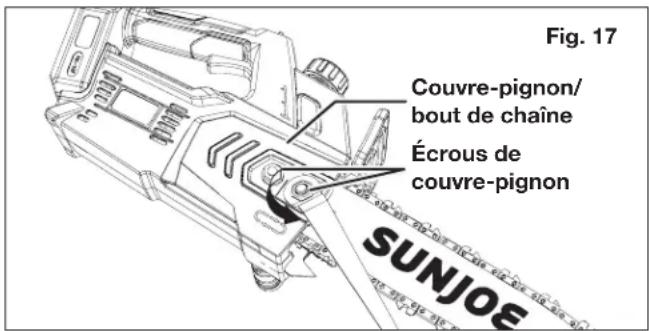 Sun Joe 24V10CSCT - Remplacement du guide-chaîne et de la chaîne - 1