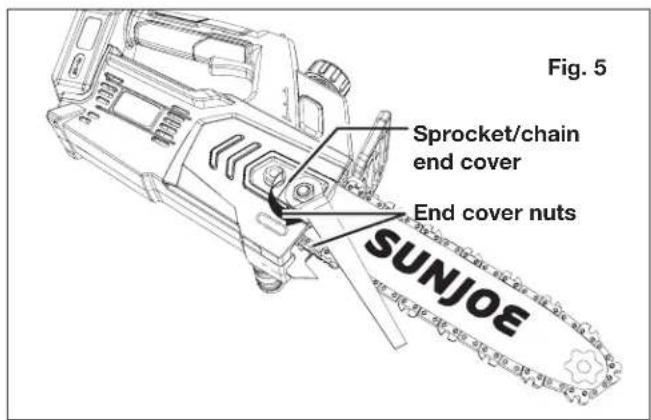 Sun Joe 24V10CSCT - Adjusting the Chain Tension - 1