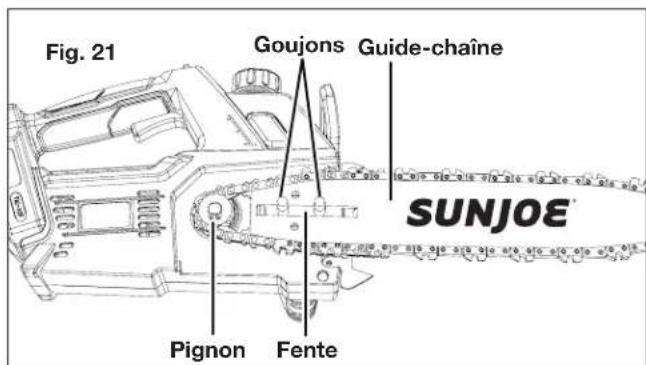 Sun Joe 24V10CSCT - Remplacement du guide-chaîne et de la chaîne - 5