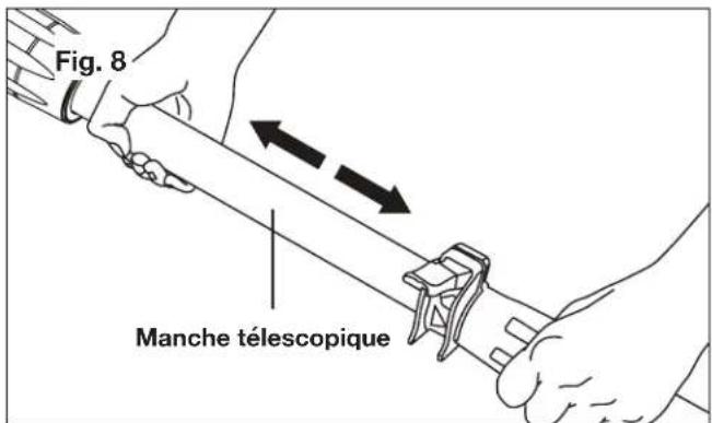 Sun Joe SJH901E - Réglage du manche téléscopique - 2