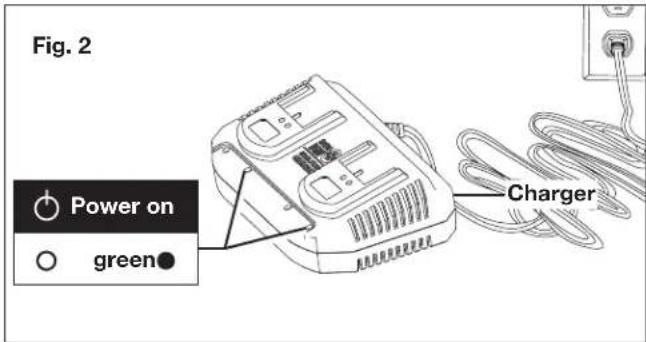 Fig. 2 Power on green Charger
