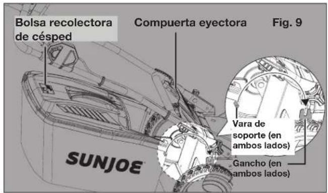Sun Joe 24VX221LMCT - Instalación de bolsa recolectora de césped - 1