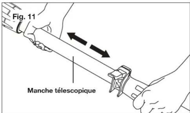 Sun Joe 24VPHT17CT - Réglage du manche télescopique - 2