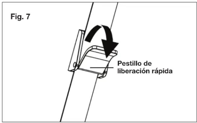 Fig. 7 Pestillo de liberación rápida