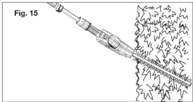Sun Joe 24VPHT17CT - Using the Pole Hedge Trimmer - 2