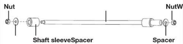 Nut Shaft sleeveSpacer Spacer NutW