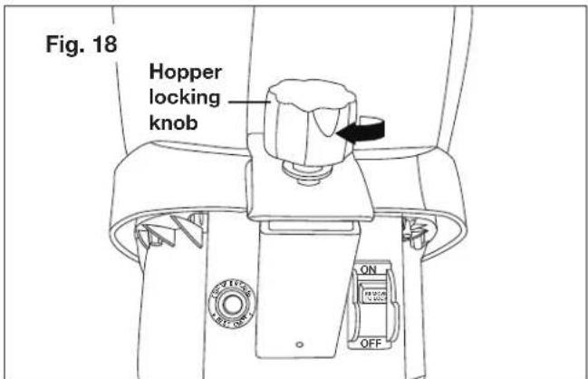Fig. 18 Hopper locking knob ON OFF