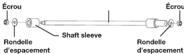 Écrou Rondelle d'espacement Shaft sleeve Écrou Rondelle d'espacement