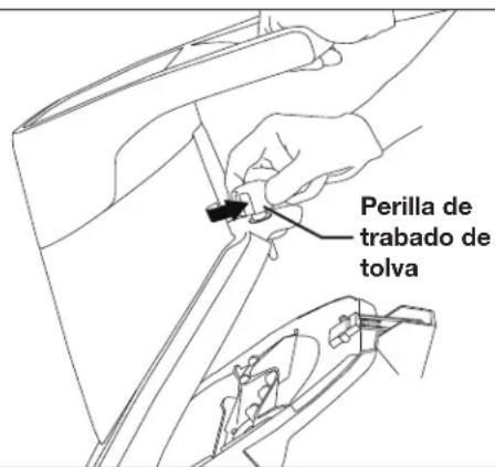 Perilla de trabado de tolva