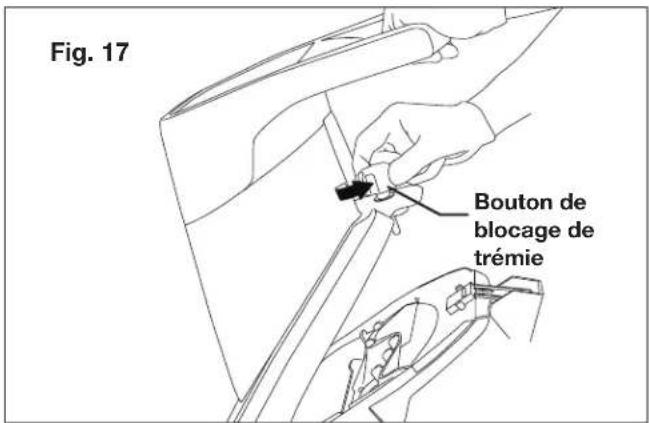 Fig. 17 Bouton de blocage de trémie