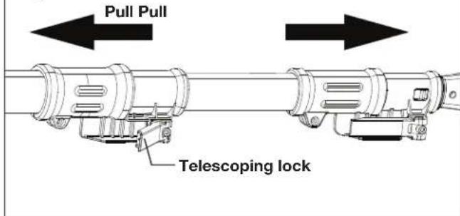 Sun Joe 24VPS8CT - Adjusting the Telescoping Pole - 1