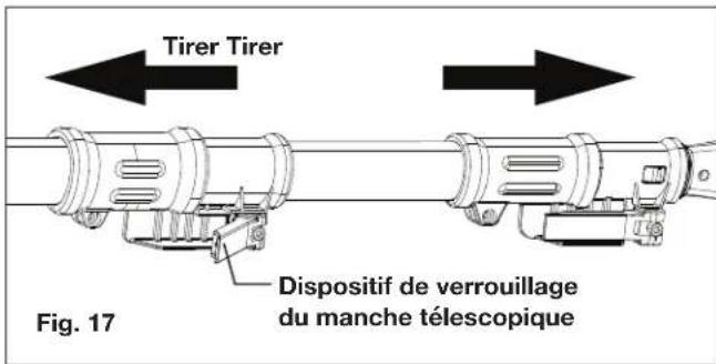 Sun Joe 24VPS8CT - Réglage du manche télescopique - 1