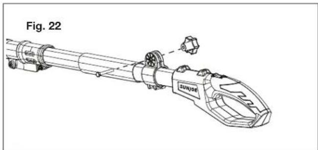 Sun Joe 24VPS8CT - To Remove the Auxiliary Handle - 2