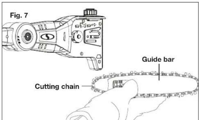 Sun Joe 24VPS8CT - Installing/Replacing Guide Bar + Cutting Chain - 4
