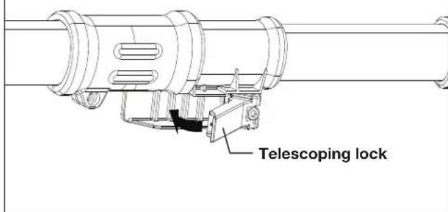 Sun Joe 24VPS8CT - Adjusting the Telescoping Pole - 2