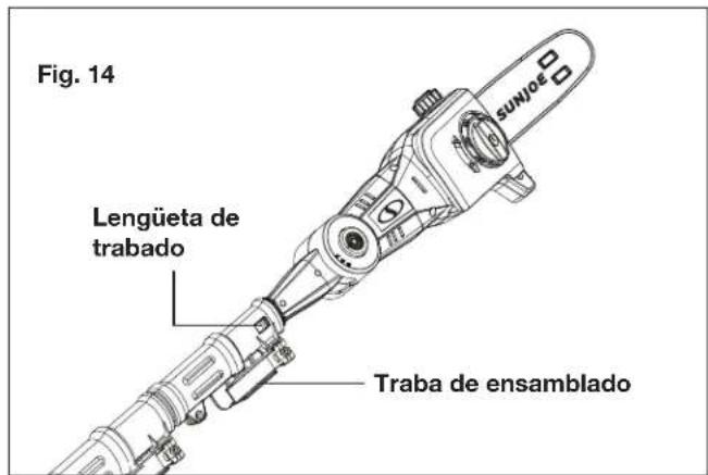 Sun Joe 24VPS8CT - Conexión del tubo telescópico - 2