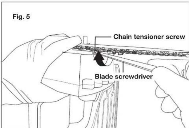 Sun Joe SWJ701E - Installing the Guide Bar and Chain - 5