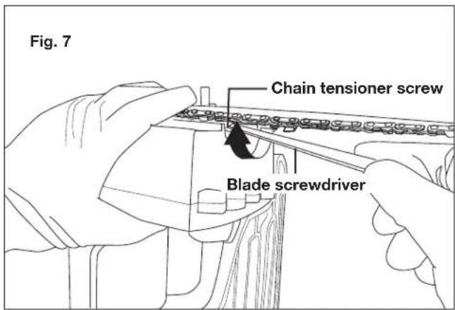 Sun Joe SWJ701E - Installing the Guide Bar and Chain - 7