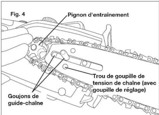 Sun Joe SWJ701E - Pose du guide-chaine et de la chaîne - 4