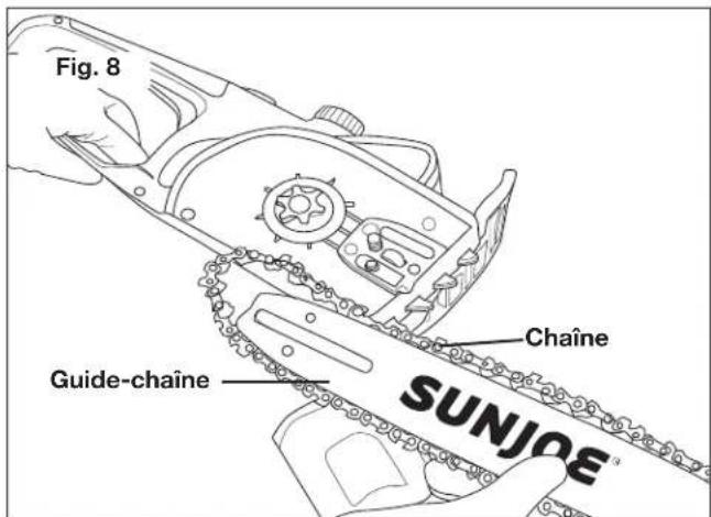 Sun Joe SWJ701E - Remplacement du guide-chaine et de la chaîne - 1