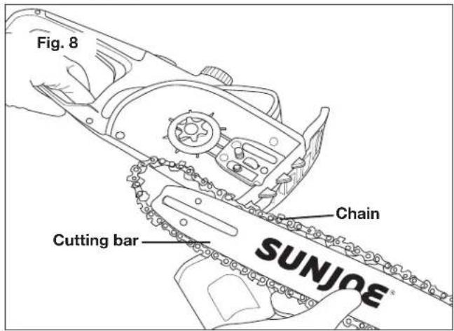 Sun Joe SWJ701E - Replacing the Bar and Chain - 1