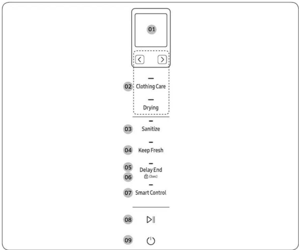 SAMSUNG DF10A9500CG - Panneau de commande - 1