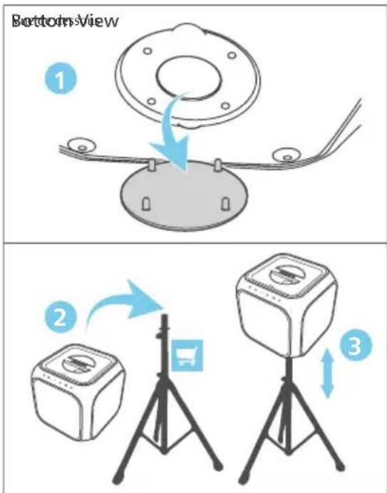 PHILIPS TAX7207 - Fixation de votre enceinte de fête à un poteau - 1