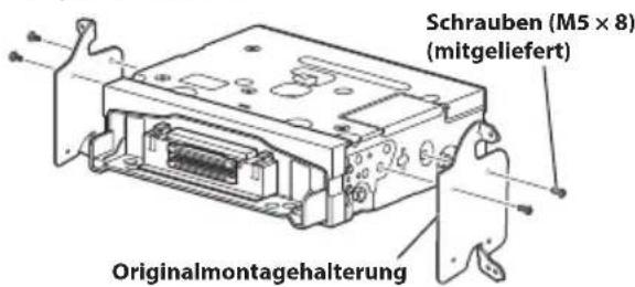 ALPINE iLX705S453B - Montieren Sie die Originalmontagehalterung mit den mitgelieferten Schrauben am Hauptgerät. - 1
