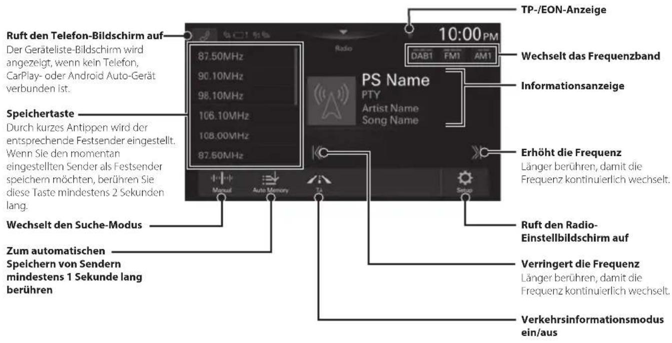 ALPINE iLX705S453B - Radio/RDS-Betrieb - 1
