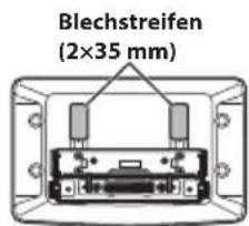 ALPINE iLX705S453B - Bringen Sie die Blechstreifen je nach der Einbauhöhe des Displays an. - 2