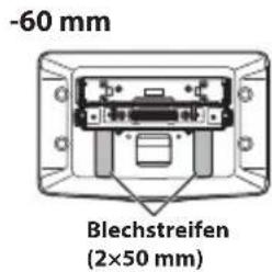 ALPINE iLX705S453B - Bringen Sie die Blechstreifen je nach der Einbauhöhe des Displays an. - 5