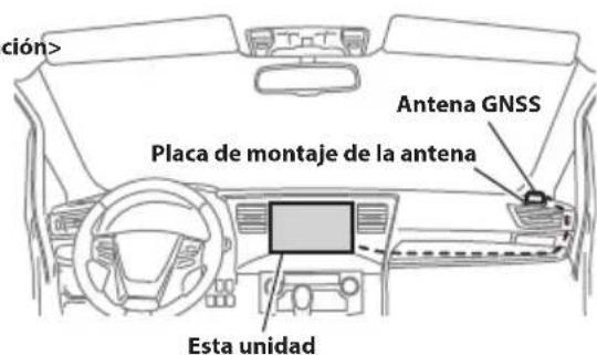 ALPINE iLX705S453B - Montaje de la antenna GNSS bajo del vehiculo - 1