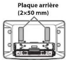 ALPINE iLX705S453B - Fixez la plaque arrriere en l'alignant sur la position haute/basse de l'unité d'affichage. - 1