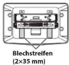 ALPINE iLX705S453B - Bringen Sie die Blechstreifen je nach der Einbauhöhe des Displays an. - 4