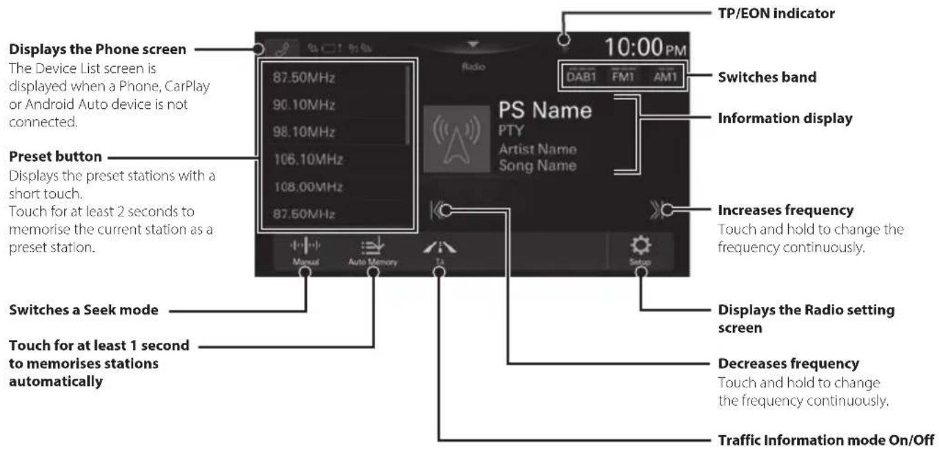 ALPINE iLX705S453B - Radio/RDS Operation - 1