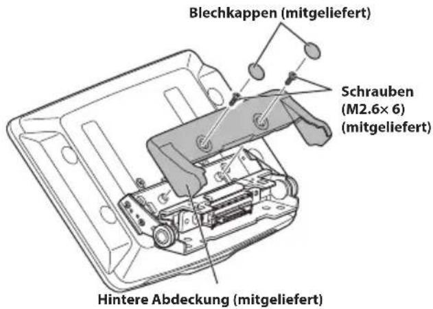 ALPINE iLX705S453B - Bringen Sie die Blechstreifen je nach der Einbauhöhe des Displays an. - 6