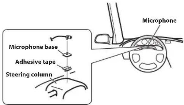 ALPINE iLX705S453B - Mounting the Microphone - 1