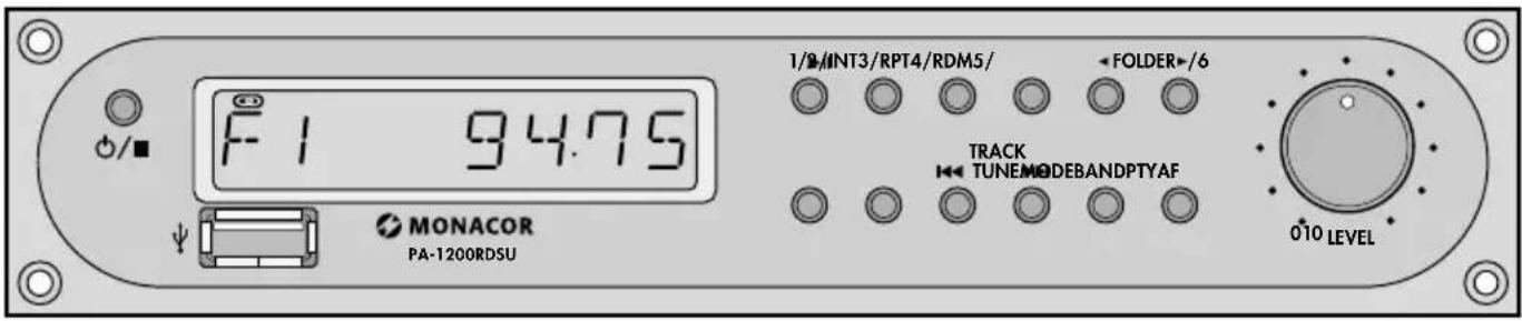 Monacor PA1200RDSU - Funcionamiento del lector de audio - 1