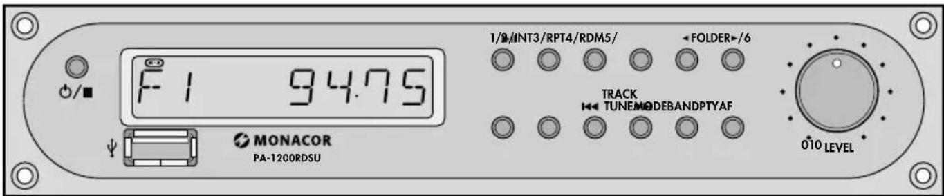 Monacor PA1200RDSU - Funzionamento del lettore audio - 1