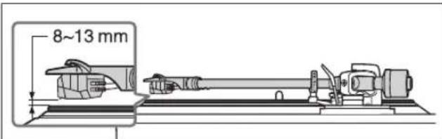 TECHNICS SL100C - Check the armlift height (distance between the stylus tip and record surface). If adjustment is needed, go to step 2. - 1