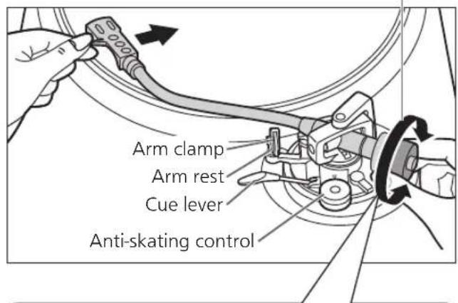 TECHNICS SL100C - Free the tone arm from the arm rest and adjust horizontal balance by turning the balance weight. - 2