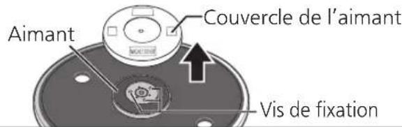 TECHNICS SL100C - Retirez le couvercle de l'aimant de la platine. - 1