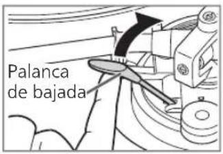 TECHNICS SL100C - Levante la palanca de bajada y mueva el brazo sonoro para poderlo encima del disco. - 1