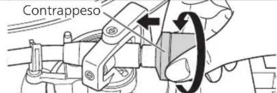 TECHNICS SL100C - Montare il contrappeso sulla parte posteriore del braccio del giradischi. - 1