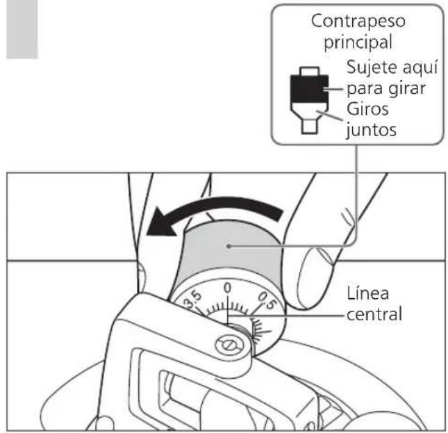 TECHNICS SL100C - Gire el contrapeso paraaabstar la presion apropiada de la agua para el cartucho. - 1
